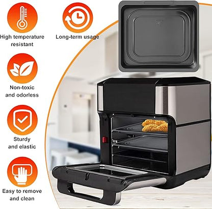 Air Fryer Cooking Tray for Instant Vortex Plus10 Qt, Food Grade Nonstick Replacement Rack Parts Grill Pan Crisper Plate for Chefman Innsky CROWNFUL 10.6Qt Air Fryer Oven, Dishwasher Safe