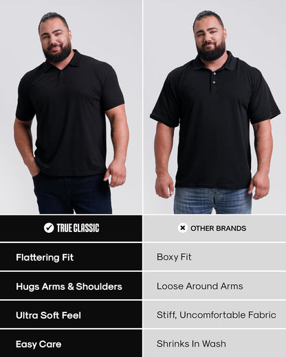 True Classic Men's Short Sleeve Polo Shirt