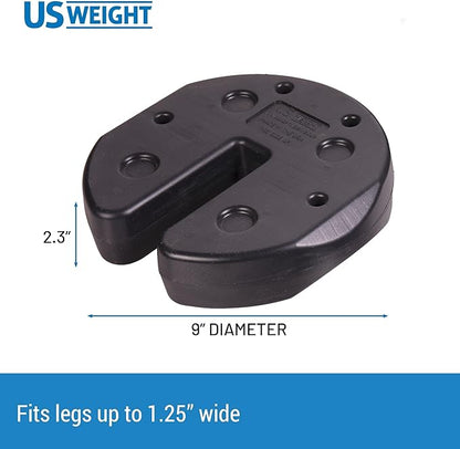 US Weight 20 Pound Canopy Weight Set of 4 with No-Pinch Design - Easy Installation and Removal to Secure Tents, Canopies, and Umbrellas at Outdoor Events