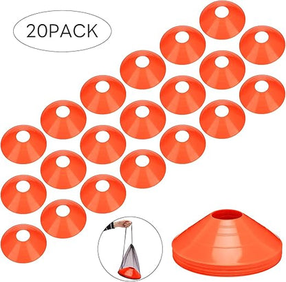 Pro Disc Cones - Training Cones Agility Soccer Cones with Carry Bag for Training, Soccer, Football, Basketball,Kids and Other Sports and Games(22G)