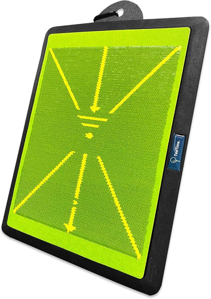 TeeTime Golf Practice Mat - Patent Pending - Dual-Tone Sequin Design - Ideal for IndoorOutdoor Golf Training - Includes Carry Clip