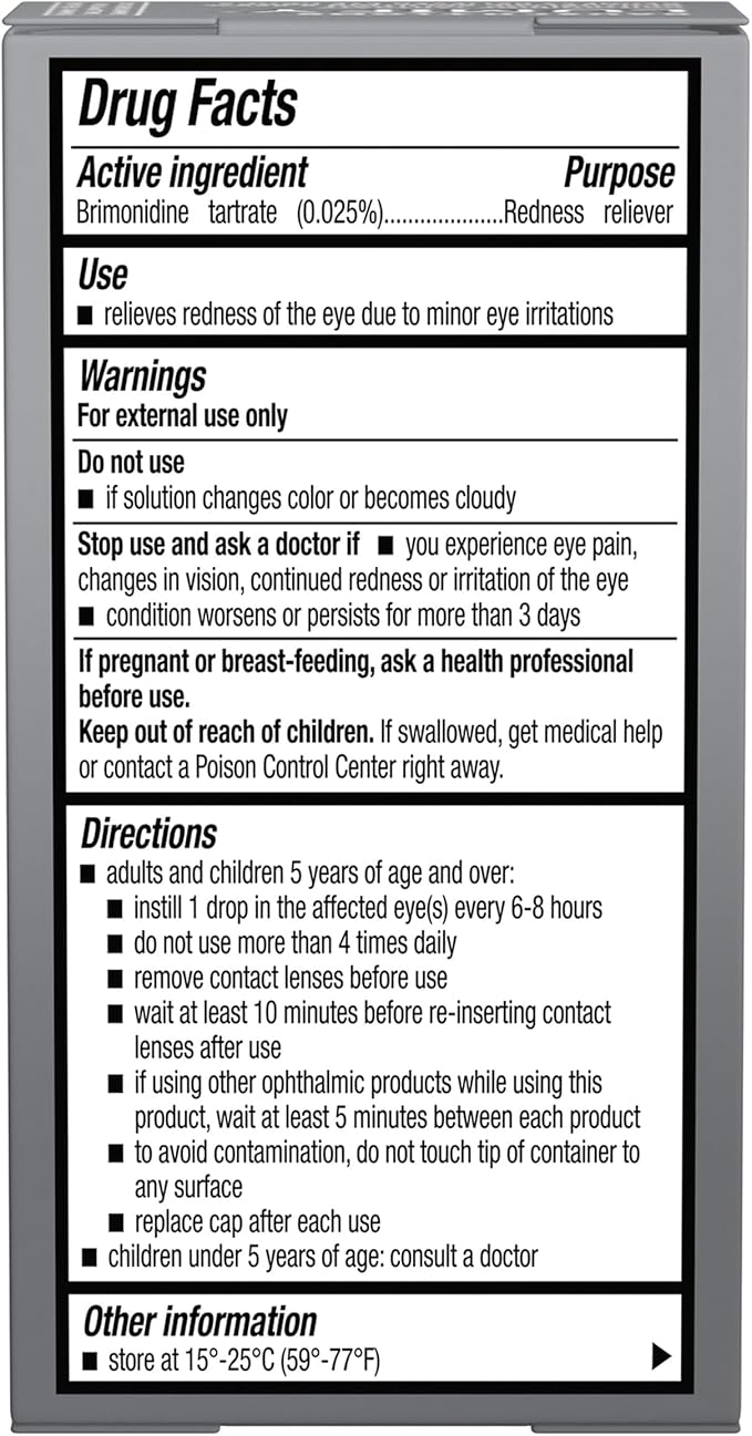 LUMIFY Redness Reliever Eye Drops, For Whiter  Brighter Looking Eyes, 0.25 Fl Oz (7.5 mL)
