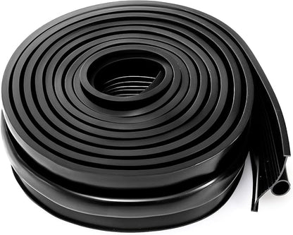 Yopay 20Ft Garage Door Seals Bottom Rubber, Heavy-Duty Weather Stripping Kit, Universal T Ends Threshold Buffering Sealing Rubber, 3 3/4 Inch Width