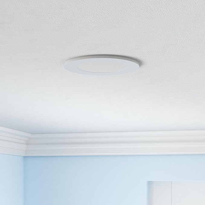 4 Inch LED Recessed Lights with Night Light - Canless Ultra Thin Wafer Downlight Pot Outdoor Exterior Soffit Lighting, Dimmable & 5 CCTSelectable, 9W, ETL & Energy Star, 2 Pack