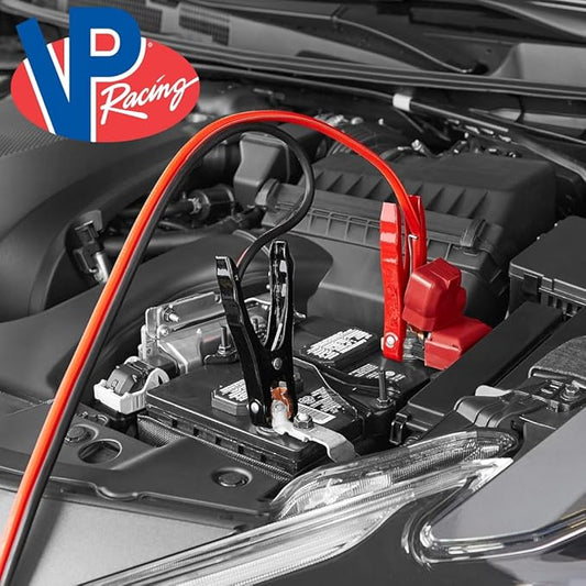 Heavy Duty Jumper Cables VP Racing - 16 ft. 6 Gauge for Car Battery Automotive Booster Cables With Vice Clamps for Jump Starting Dead or Weak Batteries with Carrying Bag Included - Cars, Trucks, SUVs
