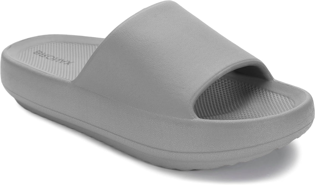 BRONAX Arch Support Slides for Women and Mens | Cushioned Thick Sole Pain Relief Slippers