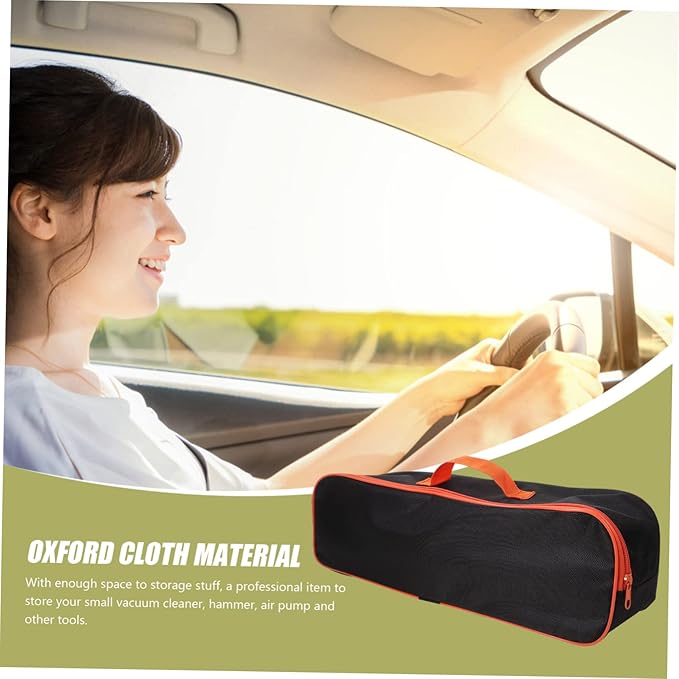 Veemoon Vacuum Cleaner Tool Bag, Car Tool Organizer Vacuum Cleaner Accessory Storage Bag Portable Vacuum Cleaner Case Black Auto Vacuum Cleaner Bag Multipurpose Storage Bag (16.5 * 5.5 Inch)