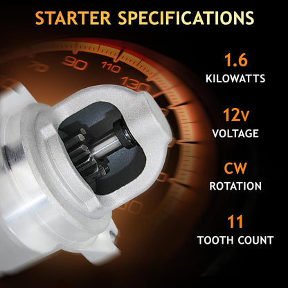 6490N Starter Compatible with 2002-2005 Chevy Trailblazer L6 4.2, 02-05 GMC Envoy L6 4.2L, 2004-2006 Chevy Colorado L4 2.8 L5 3.5, Buick Rainier 04-05 4.2L,06 Hummer H3, 2003 03 04 10465527 8104655820