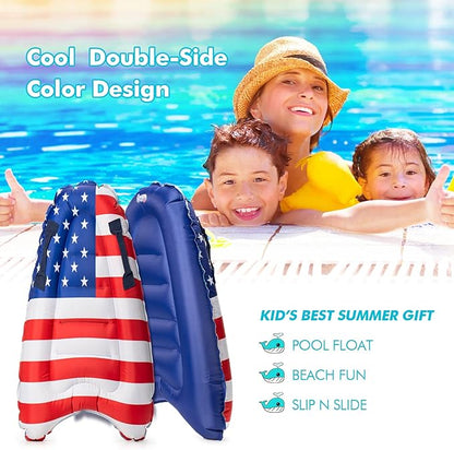 Inflatable Pool Floats - Nylon Fabric Swimming Boogie Boards for Pool or Water Slide, Fun Pool Beach Slip and Slide