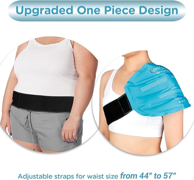 Comfytemp Large Ice Packs for Injuries Reusable Gel Ice Bag for Back Pain Relief, FSA HSA Eligible, Cold Pack Wrap for Lower Back, Shoulder, Knee, Hip, Cold Compression for Surgery, Swelling, Bruises