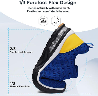 Mishansha Running Shoes for Men Sneakers Air Cushion Walking Shoes Comfortable Tennis Shoes Breathable Trail Running Shoes US Men 7-15