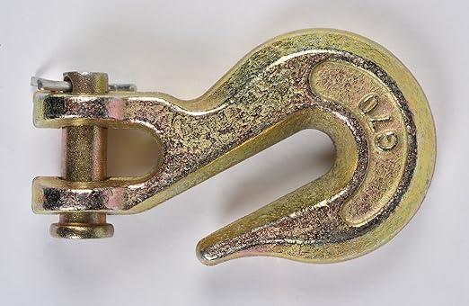 Hi-Gear Clevis Grab Hook, 6,600 LBS Working Capacity, Compatible with Tow Chain 38" Chain, Grade 70, Hook Flatbed, Trailer Tie Down Hauling Rig