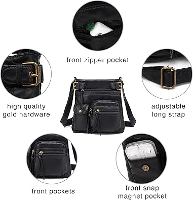 Scarleton Crossbody Bags for Women Purses and Handbags Multi Pocket Shoulder Bag Faux Leather Small, H1833