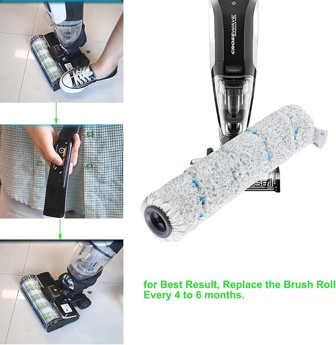 2 Pack Replacement 2787 Multi Surface Brush Roll for Bissell, Brush Replacement Parts For Bissell CrossWave Cordless Max Series 2554 2590 2593 2596 Vacuum, Replace for Bisell Part# 1618368.