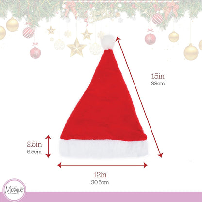 Christmas Hat with Glitter Xmas Santa Holiday Hat for Teens & Adults