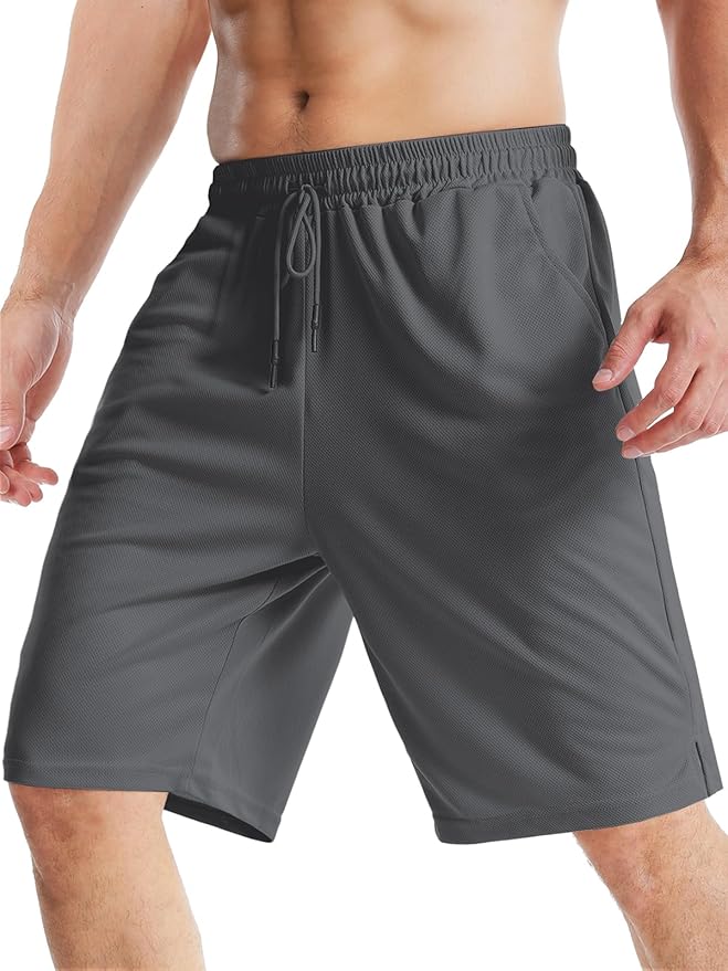 Aolesy Men's Basketball Shorts 7"/9" Athletic Gym Shorts with Zip Pockets Lightweigh Quick Dry Mesh Workout Shorts