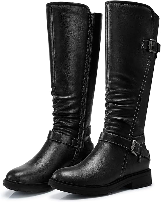 SHIBEVER Women's Knee High Boots: Comfortable Low Heel Round Toe Tall Boots | Soft Leather, Easy Side Zipper, Wide Calf, Fall Winter Dressy Comfort Shoes, Daily Walking for All-Day, Size 6-11 https://a.co/d/0c3Rxm60