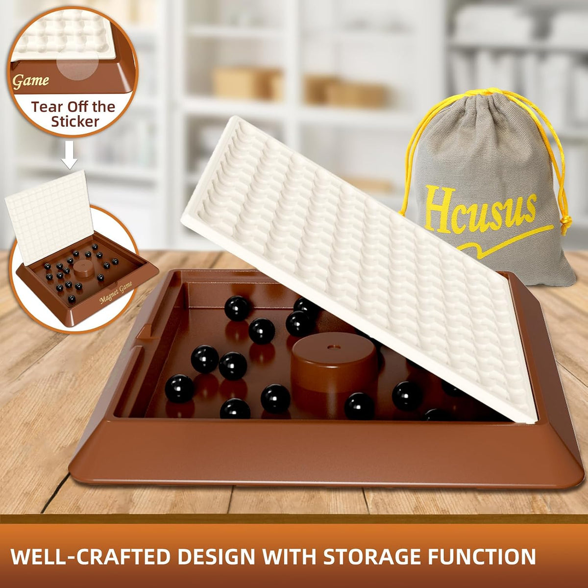 2 IN 1 Classic Game This magnetic chess set with a storage board is perfect for family game nights or on-the-go. simple rules make it easy for all ages to enjoy.
