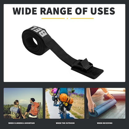 Tie Down Straps with Cam Buckle, Lock Hook Padded Lashing Strap 2765 Lbs Break Strength for Cargo, Motorcycle, Truck, Boat, Dirt Bike, Mattress, Cooler Kit(1" x 12')