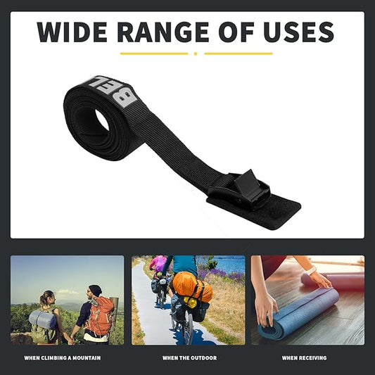 Tie Down Straps with Cam Buckle, Lock Hook Padded Lashing Strap 2765 Lbs Break Strength for Cargo, Motorcycle, Truck, Boat, Dirt Bike, Mattress, Cooler Kit(1" x 12')