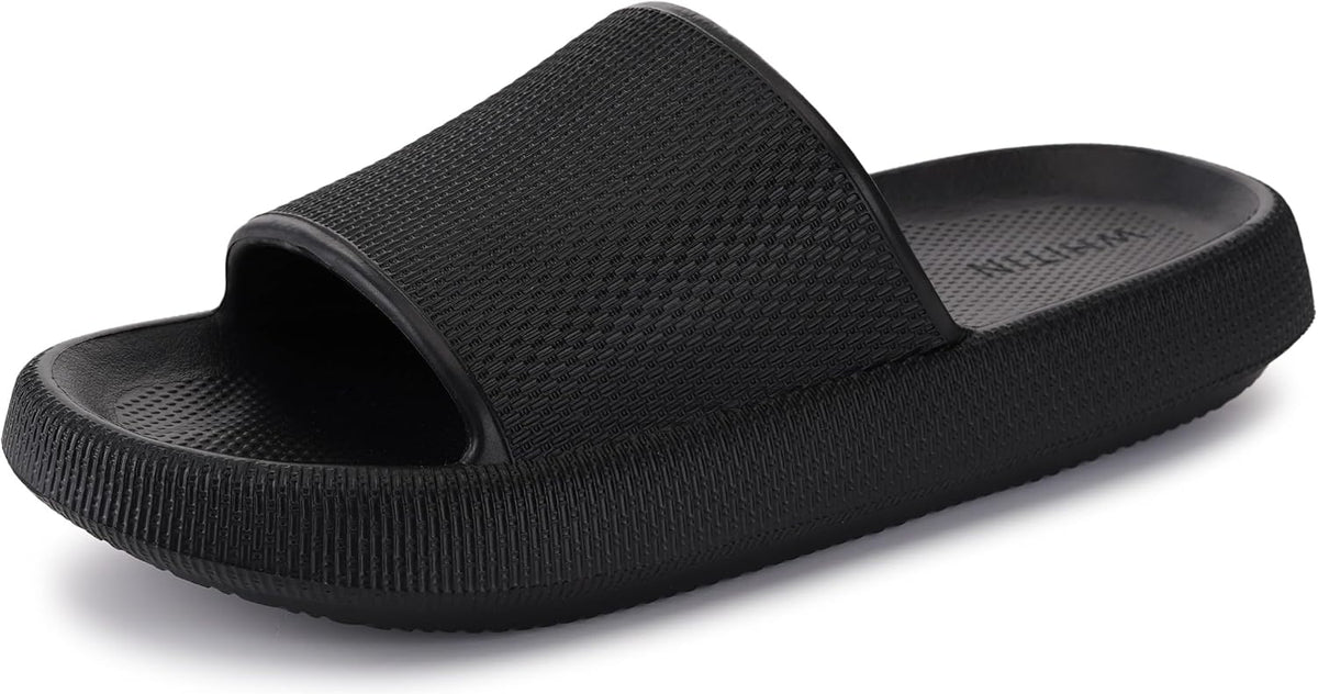 WHITIN Women's Slides with Cushioned Thick Sole Slippers for Home Wear Y13 | Comfort for Daily Wear, Waterproof & Easy to Clean, Indoor & Outdoor Versatility, Lightweight EVA for All-Day