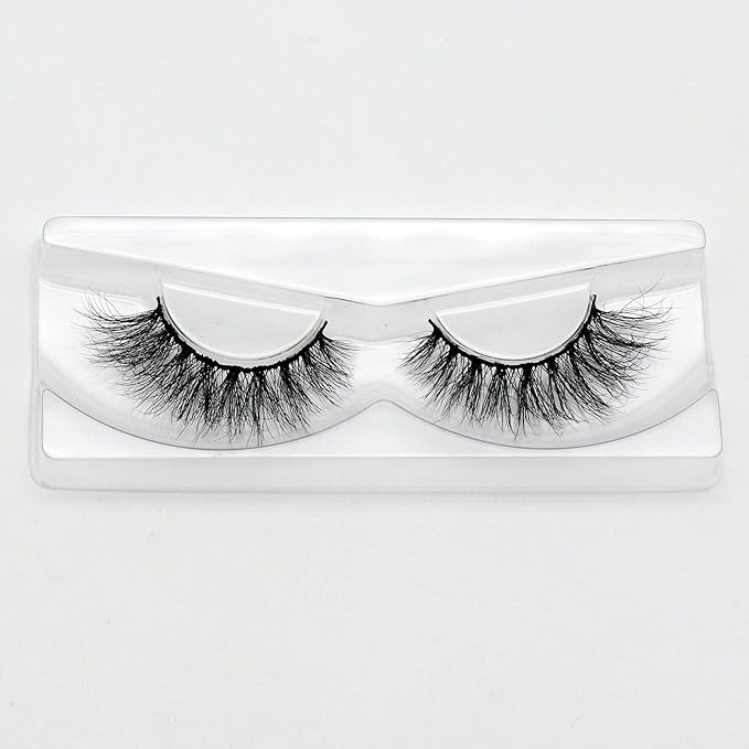 Veleasha Mink Lashes Natural Look False Eyelashes 8-15mm Reusable Lightweight Real Siberian Mink Lashes for Daily Use 1 Pair Pack (6D51)