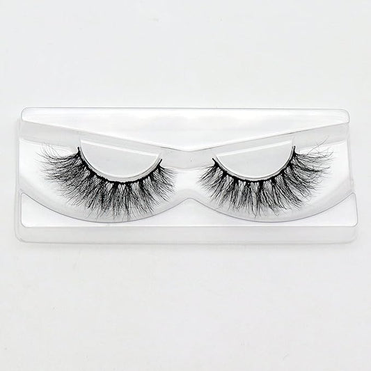 Veleasha Mink Lashes Natural Look False Eyelashes 8-15mm Reusable Lightweight Real Siberian Mink Lashes for Daily Use 1 Pair Pack (6D51)