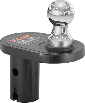 CURT 60602 Double Lock Offset Gooseneck Ball, 4-Inch Offset, 20,000 lbs, 2-516-Inch Diameter , Black