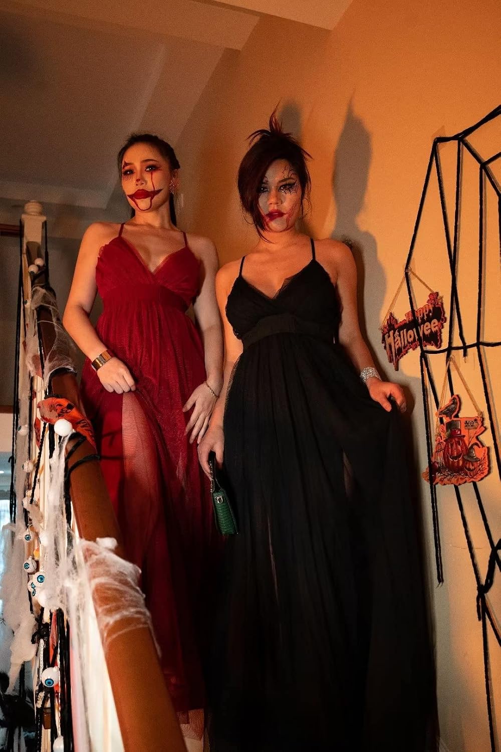 Women's Sexy Deep V Neck Split Cocktail Party Formal Bridesmaid Maxi Dress