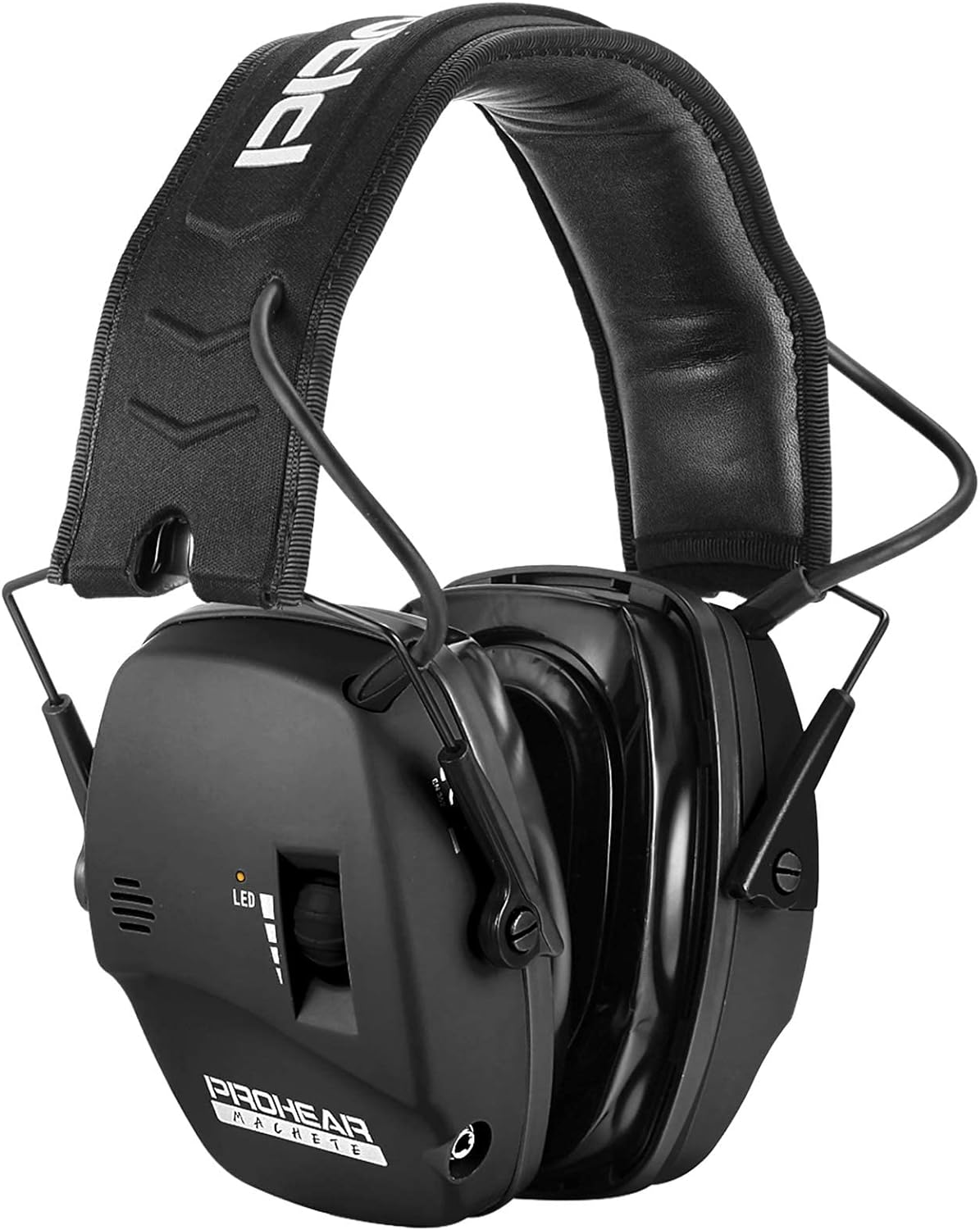 PROHEAR Digital Electronic Shooting Ear Protection Muffs with GEP02 Gel Ear Pads, Hunting 5X Sound Amplification Earmuffs, NRR 23dB Low Profile Hearing Protection for Gun Range - Black