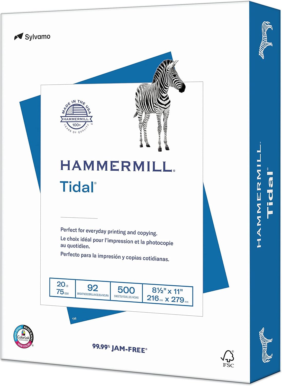 Hammermill Tidal Copy Paper, 20 lb, 8.5 x 11, 1 Ream (500 Sheets)