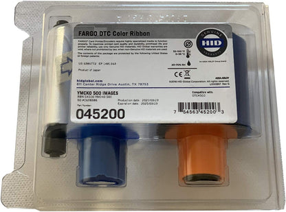 45200 Fargo 45200 YMCKO Full Color Ribbon for DTC4500 Series ID 45200