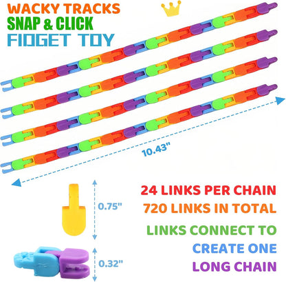 20pcs Wacky Track Fidget Toys Sensory -Party Favors,Goodie Bag,Bulk Fidget for Classroom ,School Students Gifts Prizes Birthday Christmas Fidgets Stocking Stuffers for Kids ,Teens Adults