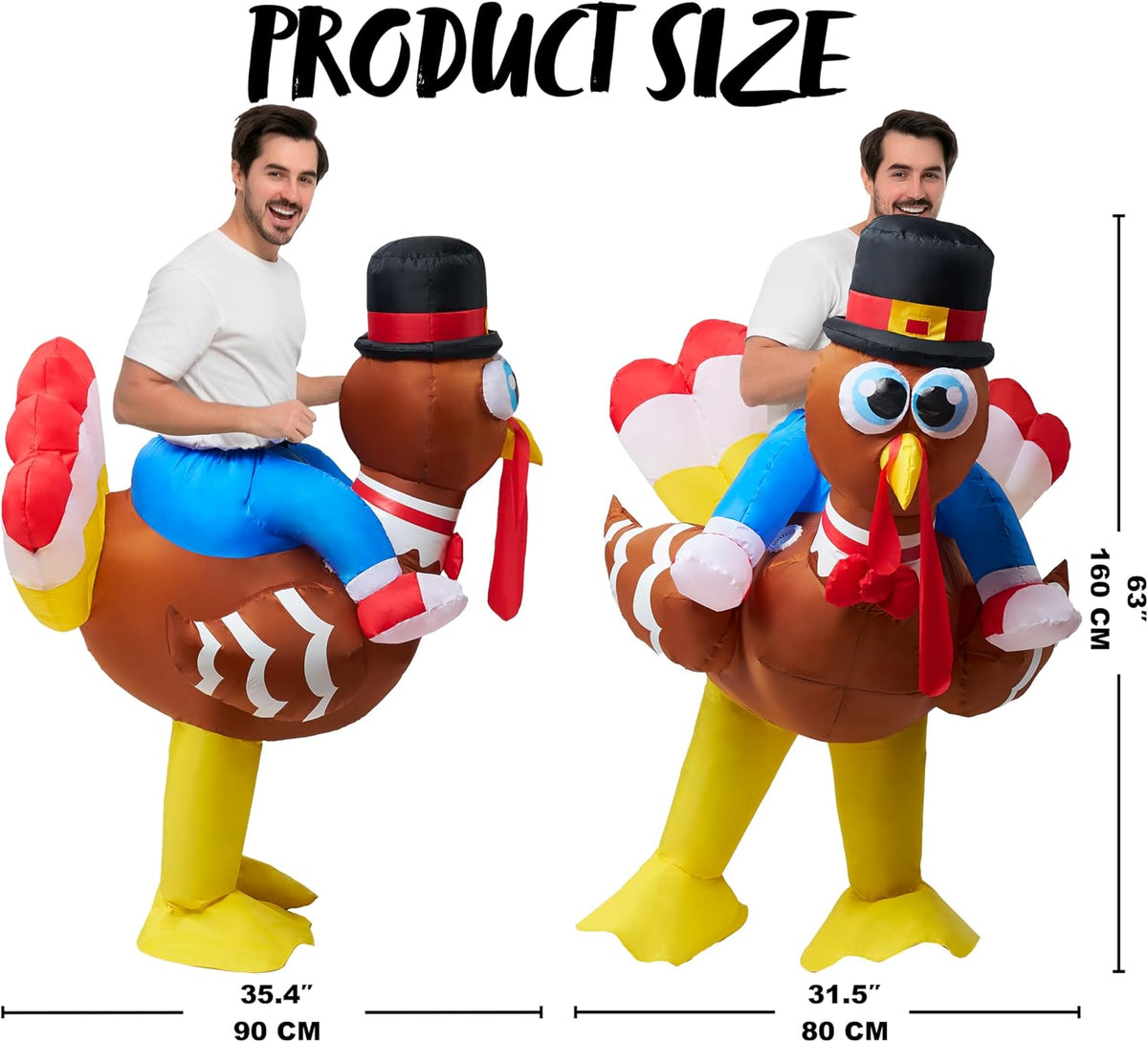 Spooktacular Creations Inflatable Riding Turkey Costume, Adult