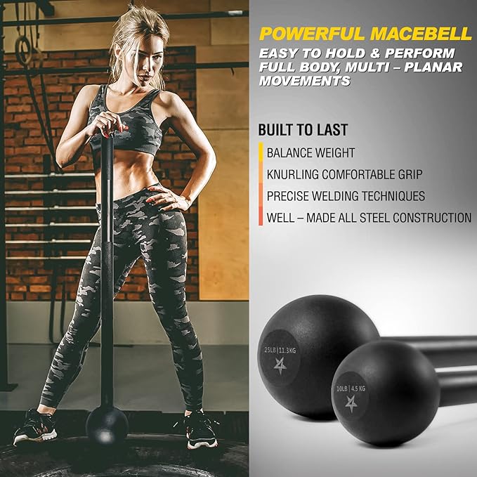 Yes4All Steel Mace Bell For Woman & Man (30lbs)