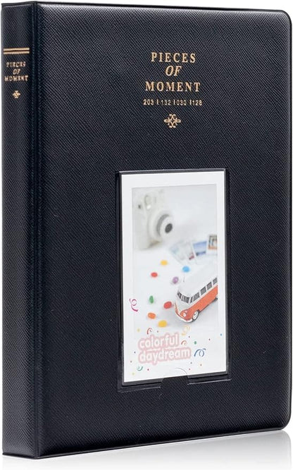 64 Pockets Mini Photo Album for Fujifilm Instax Mini SE, Mini 7+ - Photo Album Instant Camera Film Photo Book (Black)