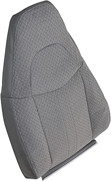 SecosAutoparts Driver or Passenger Side Top Lean Back Replacement Cloth Seat Cover Gray Compatible with Chevy Express GMC Savana Van 2003 2004 2005 2006 2007 2008 2009 2010 2011 2012 2013 2014