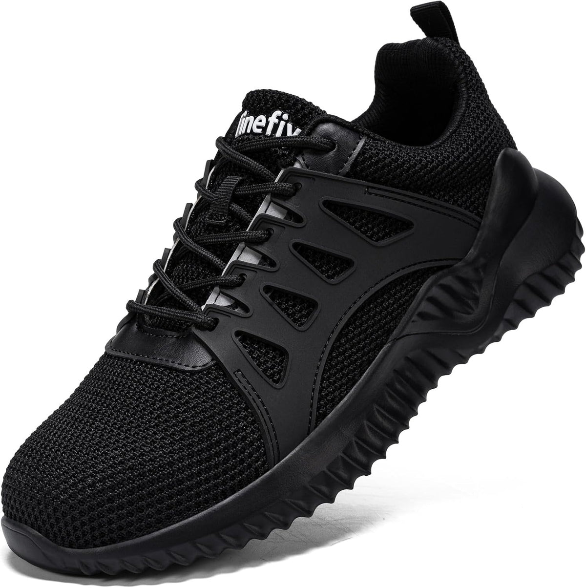 Tinefiy Steel Toe Shoes for Women Lightweight Comfortable Slip On Safety Work Sneakers Cushion Puncture Proof Shoes Indestructible Shoe