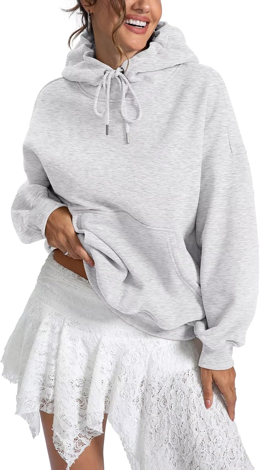 EasyGala Womens Fleece Hoodies with Pocket Oversized Hooded Sweatshirt Trendy Pullover Long Sleeve Top Fall Outfits 2026