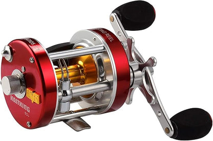 KastKing Rover Round Baitcasting Fishing Reel, Perfect Conventional Reel for Catfish, SalmonSteelhead, Striper Bass and Inshore Saltwater Fishing Reel, Reinforced Metal Body