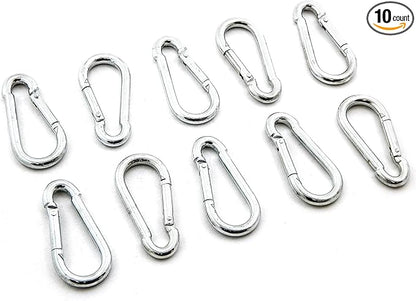 Red Hound Auto Steel Spring Snap Quick Link Carabiner Hook Clip 2-38 Inches Length - Medium Duty 130 Pound - 732 Inches Thick