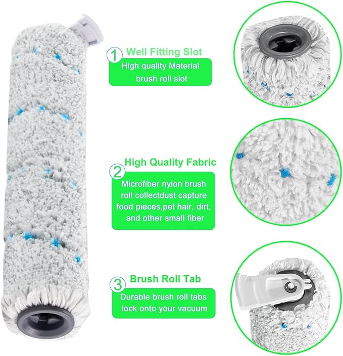 2 Pack Replacement 2787 Multi Surface Brush Roll for Bissell, Brush Replacement Parts For Bissell CrossWave Cordless Max Series 2554 2590 2593 2596 Vacuum, Replace for Bisell Part# 1618368.