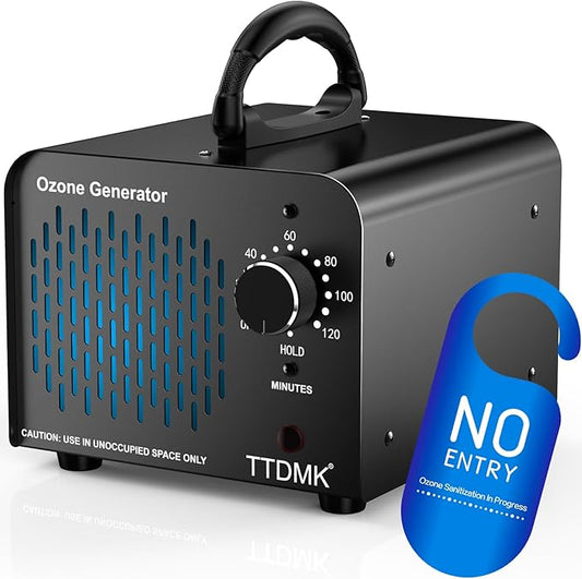 Ozone Generator 30,000mgh, Commercial Ozone Machine, High Capacity Ozone Machine Odor Removal, Home Ozone Generator for Car, Pet, Smoke, Home, etc (Black)