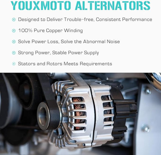 New Alternator Fit for Ford Ranger 4.0L 1996-2000, Fit for Ranger 3.0L 1996-2005, Fit for Ranger 2.5L 1998-2001, for F350 5.8L 1996, for Explorer 4.0L 1995-2000, Fit for Aerostar 1995-1997 7750N