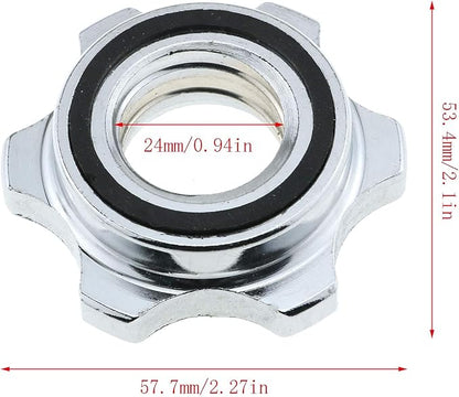 E-outstanding Barbells Hex Nut 2PCS 1nch25mm Spin Lock Collar Screws Dumbbell Spinlock Collars