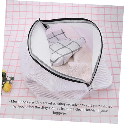 3 Pcs Mesh Wash Bag for Delicate Clothes Bra Wash Bag Socks Bag Zipper Laundry Bag Mesh Laundry Bag Set for Washing Machine Easy to Carry