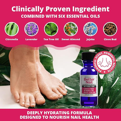 Better Nail - Treatment for Fungus Under Around the Nail - Maximum Strength, 25 Anti-Fungal Solution for Nail Support, Nail Restoring