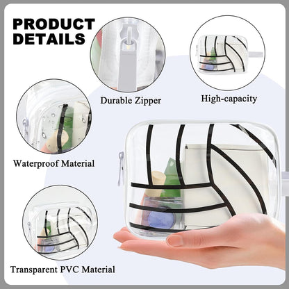 16PCS Volleyball Cosmetic Bag - Waterproof Volleyball Clear PVC Travel Bag,Volleyball Gift Accessories Bags Goodie Snack Makeup Bag,Toiletry Zipper Pouch Organizer,Softball Team Gifts for Team Player