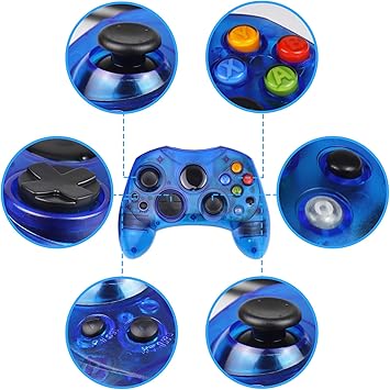 For Xbox Classic Controller S-Type Wired Gamepad for Xbox S Type Console (Sapphire Blue)