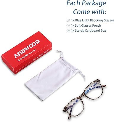 ANDWOOD Blue Light Blocking Glasses Women Men Computer Small Face Frame Bluelight Blocker Teens
